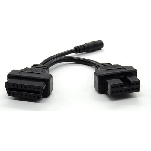 ATDIAG for Mitsubishi 12 Pin To 16 Pin Female OBD 2 Extension Diagnostic Tool Adapter Connector Cable