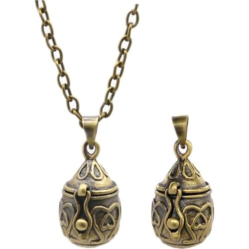 Unisex Fashion Copper Jewelry Lock Design Pet Dog Ashes Urn Necklace Pendant Cremation Customize Memorial Jewelry