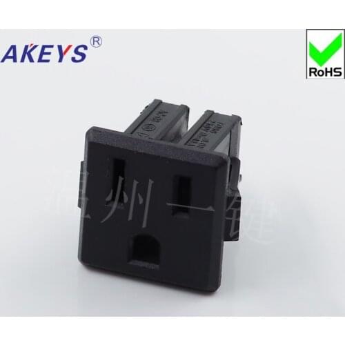 10 PCS AC-08 power socket industrial equipment universal US standard connection card socket 3-foot three-hole power socket