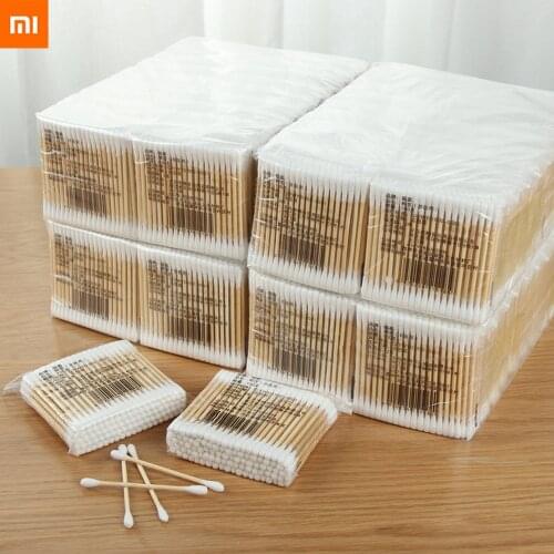 Xiaomi Makeup Remover Cotton Swab Bamboo Swab Cotton Swab Disposable Double-headed Flower Bud Cotton Nose & Ear Cleaning Swab