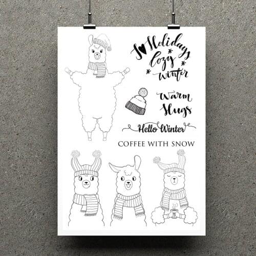AZSG Funny Alpaca Clear Stamps For Scrapbooking DIY Clip Art /Card Making Decoration Stamps Crafts