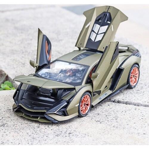 1:18 Sian FKP37 Auto Alloy Sports Car With Sound Light Diecast Super Racing Model Vehicle Simulation Collection Toys for boys
