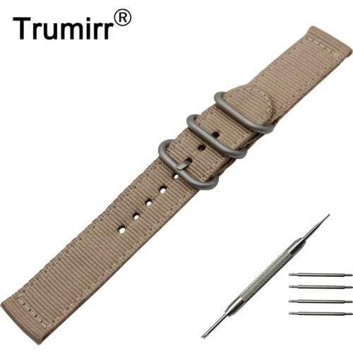 22mm Nylon Watch Band for Asus ZenWatch 1 2 Men WI500Q WI501Q Zulu Fabric Strap Wrist Belt Bracelet Black Gray Blue Brown Green