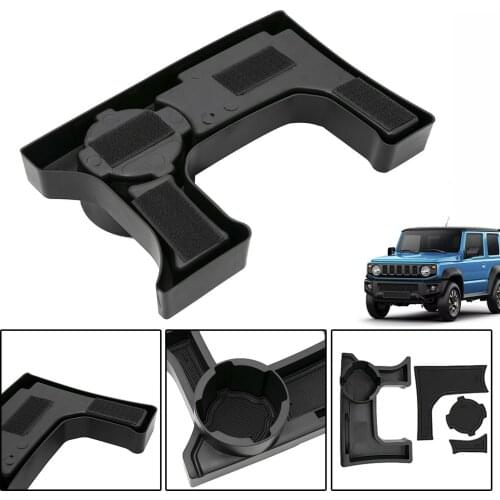 Car Center Console Cup Holder Storage Box For Suzuki Jimny MT Model 2019-2020 Anti-slip Rubber Mats
