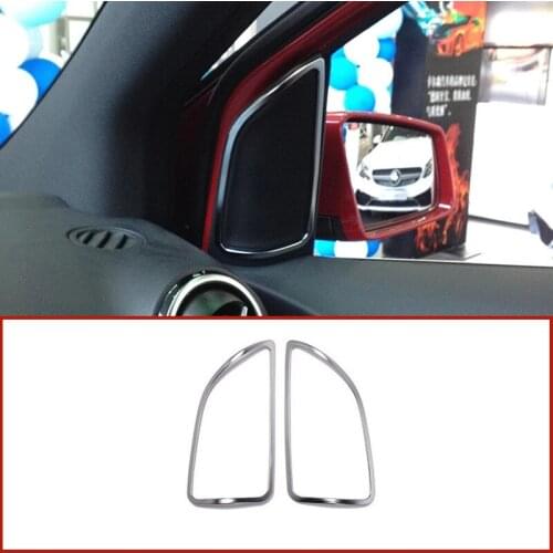 Car Accessories Chrome Door Speaker Frame Decoration Trim Sticker Fit For Mercedes Benz B Class B200 B260 2012-2016 Car Styling