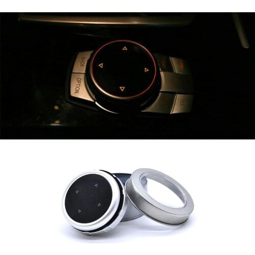 Car Multimedia Button Cover Interior Knob Frame Trim for BMW F10 F20 F30 for NBT Controller for iDrive Button