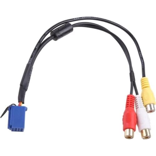 Car 3RCA Cable Adapter for toyota DVD Navigation Headunit 6Pin Blue AV Port 3040