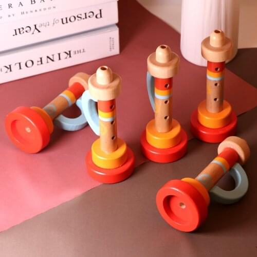 Baby Wooden Musical Instrument Trumpet Musical Instrument Toy Toys For Children Infant Early Childhood Educational Toys