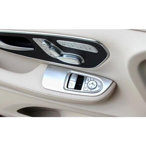 For Mercedes-Benz V Class V260 W447 2014 - 2017 Front Car Door Handle Holder Window Lift Button Switch Cover Trim High Quality
