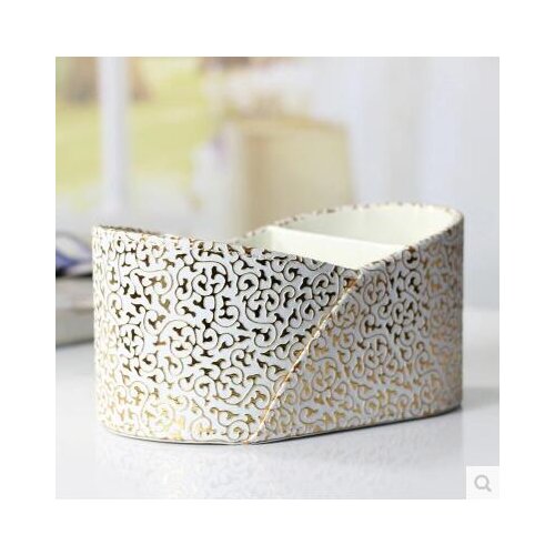 3-slot home oval boat-shaped desktop leather storage box case organizer for remote controller cosmetics makeup sundries 256C