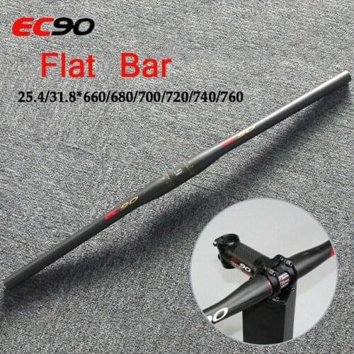 EC90 25.4/31.8mm Carbon Handlebar Riser/Flat MTB Bar 660/680/700/720/740/760mm mountain bike handlebars Bicycle Accessories