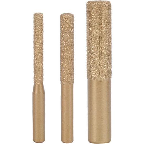 1Pcs Golden Brazed Diamond Router Bits Straight Shank Milling Cutter For Quartz Stone Marble Seam Knife
