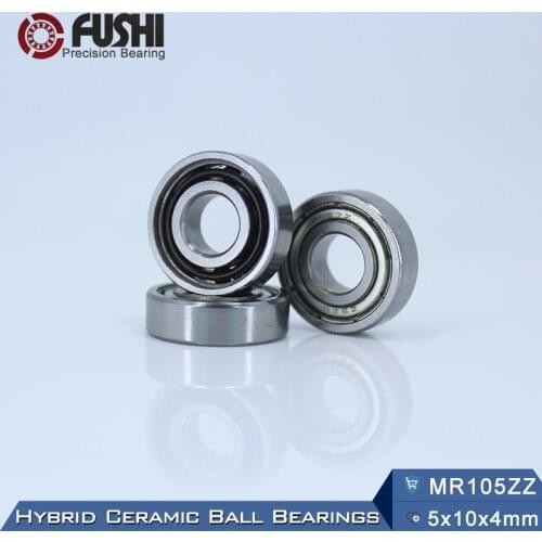MR105 Hybrid Ceramic Bearing 5*10*4 mm ABEC-1 ( 1 PC) Industry Motor Spindle MR105HC Hybrids Si3N4 Ball Bearings 3NC MR105ZZ
