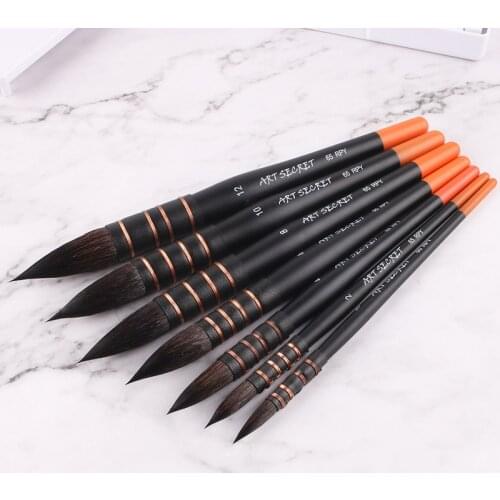 High quality Watercolor Paint Brushes Horse Hair & Squirrel Hair Art Brush for Painting Gouache Wash/Mop Artist Quality Supplies