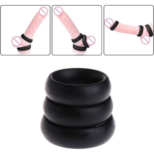 Penis cock Rings 3 PCS Soft Stretchy Silicone Penis Cock Ring Erection Keeper Enhancer Prolong dropshipping