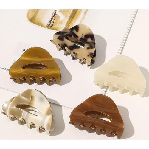 Small Semicircle Hair Claw Acetic Acid Hairpins Acetate Geometric Barrettes Ponytail Hair Accessories Acrylic Hair Clip