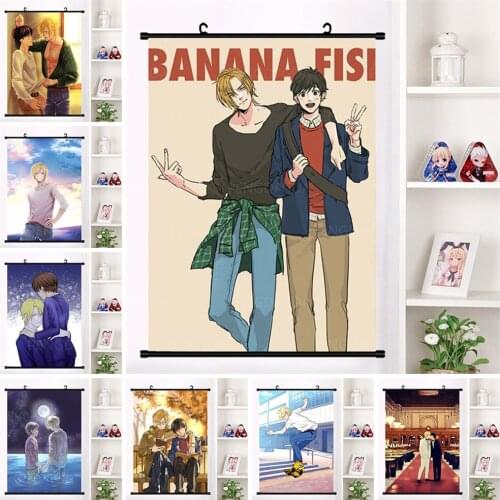 Banana fish Anime Prints Plastic Scrolls Picture Hanging Poster Wall Art Decor Home bedroom Cartoon Characters Canvas Painting