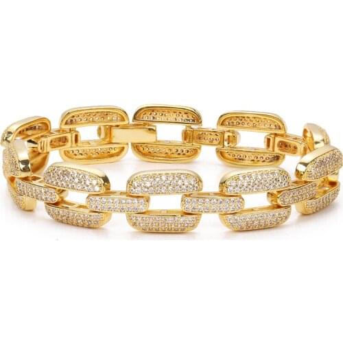 Bettyue New Arrival Gold Color Bracelet For Women&Girls Cool Decoration HipHop Style Jewelry With Shiny Zirconia In Banquet