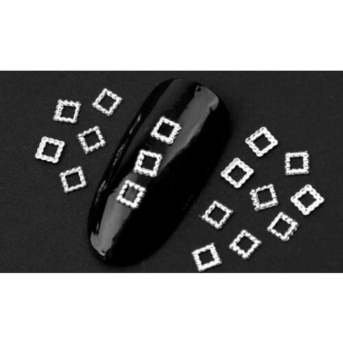 About 200 pcs/bag Nail Decoration Square 3mm Metal Silver 3D Metal Nail Art Decoration Nailheads Studs 290206