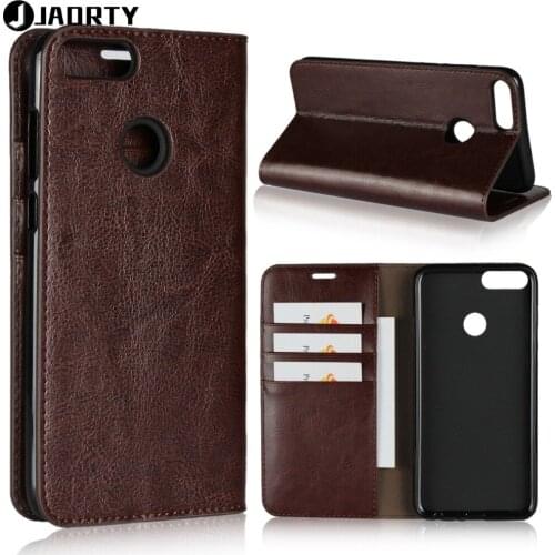 P Smart+ Case For Coque Huawei P Smart Cover For Huawei P Smart Plus Luxury Genuine Leather Wallet Phone Flip Stand Cases