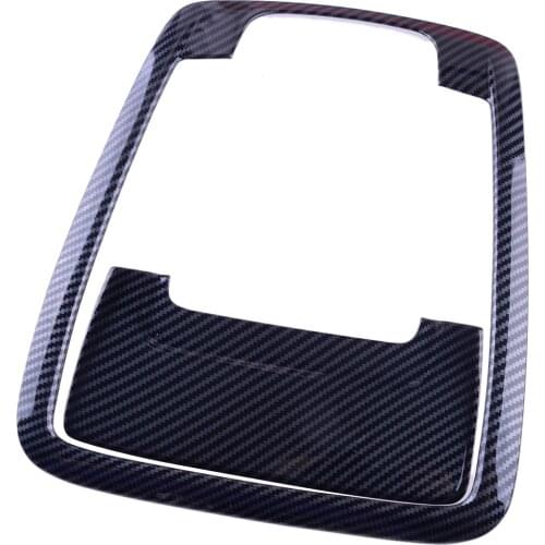 2Pcs/Set Car Carbon Fiber Style Front Reading Light Cover Trim Frame Fit For Dodge Ram 1500 2020 2019