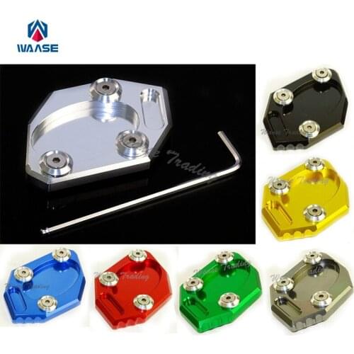 Motorcycle Kickstand Foot Side Stand Extension Pad Support Plate For KAWASAKI Ninja 250 300 EX250 EX300 ZX250R ZX300R 2013-2015