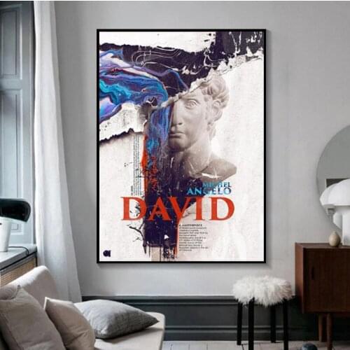 David Sculpture Introduction Poster Canvas Painting Posters and Prints Michelangelo Wall Art Cuadros for Living Room Decor