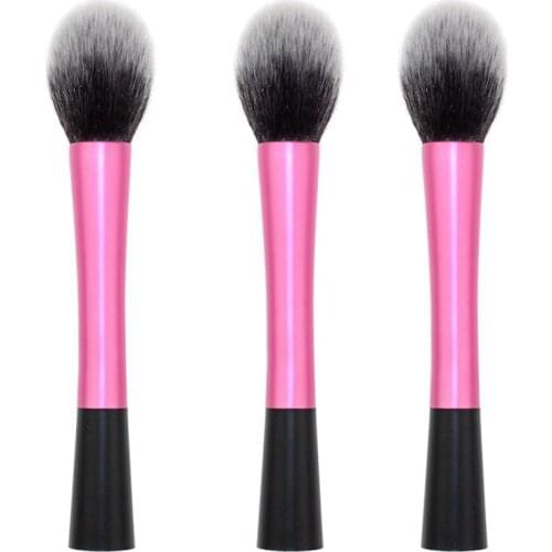 Pink Aluminum Handle Makeup Brush For Concealer Blush Sculpting Contour Loose Powder Foundation Brushes Cosmetic Make Up Tools