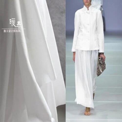High-end Cotton Fabric Super White No pilling DIY Jacket Casual Clothes Coat Pants Suits Dress Designer Fabric