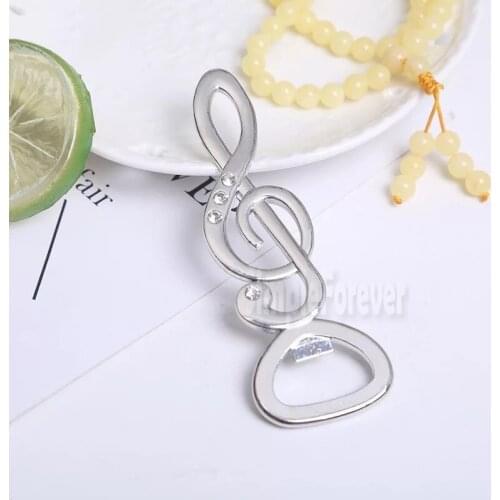 100pcs/lot New Arrival Zinc Alloy Music Note Beer Bottle Opener In Gift Box Wedding Openers Favors and Gifts