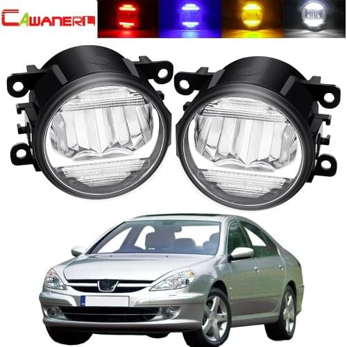 2in1 LED Fog Light Assembly DRL Daytime Running Lamp White Amber 30W 8000LM H11 12V For Peugeot 607 (9D, 9U) Saloon 2000-2006