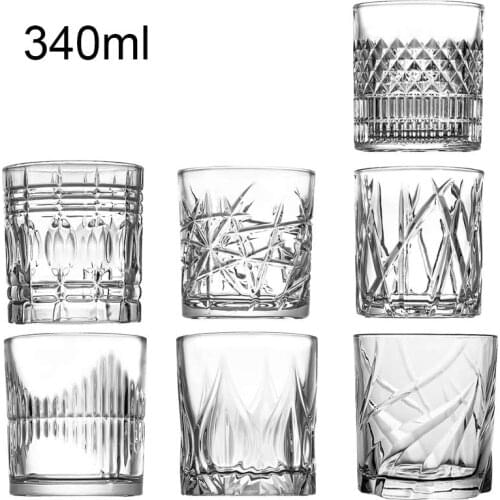340ml Lead-free Crystal Whisky Glass Transparent Home Bar Beer Wine Glass Wedding Party Brandy Vodka Cup Drinkware copos de vidr