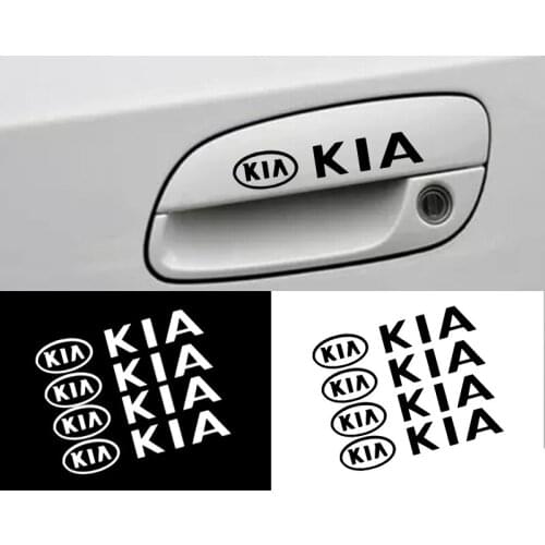4 pcs Car Decoration Car Door Handles Car Stickers Decoration For KIA K2 K3 K5 Sorento Sportage R Rio Soul cap car styling Auto