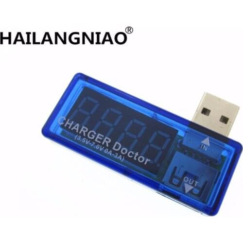 5pcs/lot Digital USB Mobile Power Charging Current Voltage Tester Meter Mini USB Charger Doctor Voltmeter Ammeter
