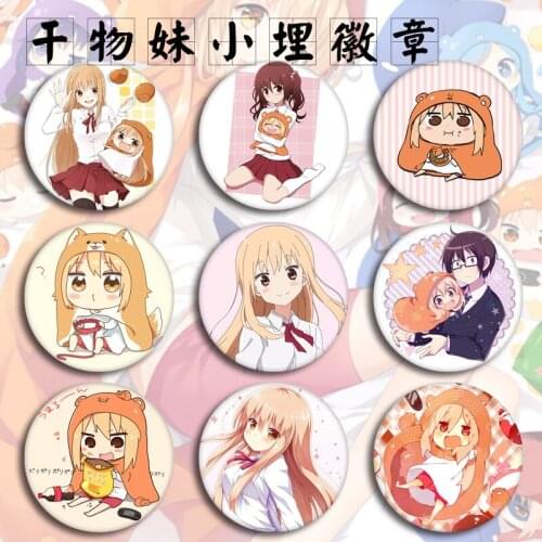COSSUN 1pcs Himouto! Umaru-chan Cosplay Badge Doma Umaru Cartoon Brooch Pins Collection bags Badges for Backpacks Button Clothes