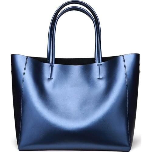 New Arrival Genuine Leather Handbags For Women Ladies Composite Shoulder Messenger Bags Female Solid Large Capacity Shopping Bag