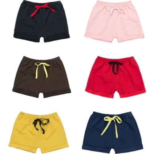 Cotton Casual Kids Boys Shorts Elastic Waist Short Pants New Summer Children High Qualitiy Beach Shorts For 1 2 3 4 5 6 Years