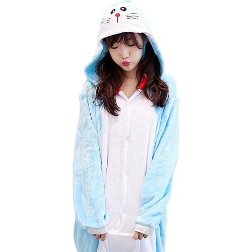 Kigurumi Doraemon onesies Pajamas Sets animal costume Pyjamas Unisex Cartoon Cosplay character pijamas sleepwear