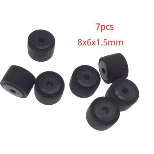 7pcs 8x6x1.5mm wheel belt pulley rubber audio pressure pinch roller for cassette deck tape recorder Stereo player