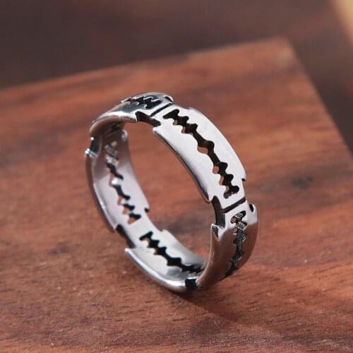 Korean Version Of Simple Razor Blade Ring Men Punk Hip Hop Stainless Steel Couple Rings For Men Women Fashion Jewelry Gifts