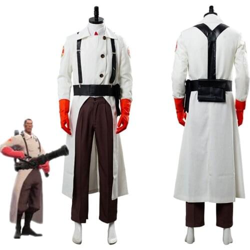 Team fortress 2 Cosplay Costume Medic Uniform Costume Adult Outfit Full Set Halloween Carnival