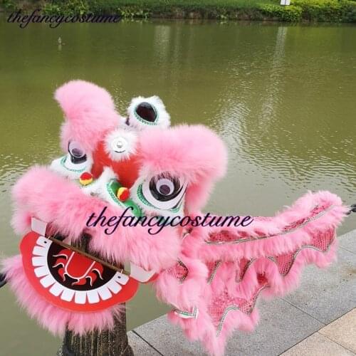 Blue Chinese Lion Dance Mascot Costume For Girl Children 5-12 Age Cartoon Family Props Outfit Dress Party Carnival Festivall