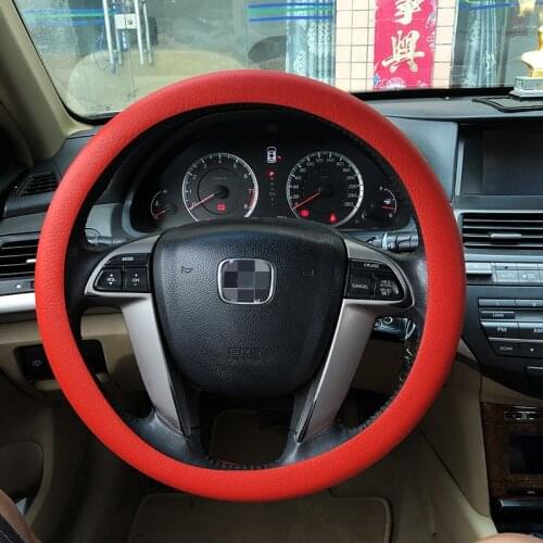 NEW Car Silicone Stripe Steering-Wheel Cover For Hyundai ix35 iX45 iX25 i20 i30 Sonata Verna Solaris Elantra Accent Veracruz
