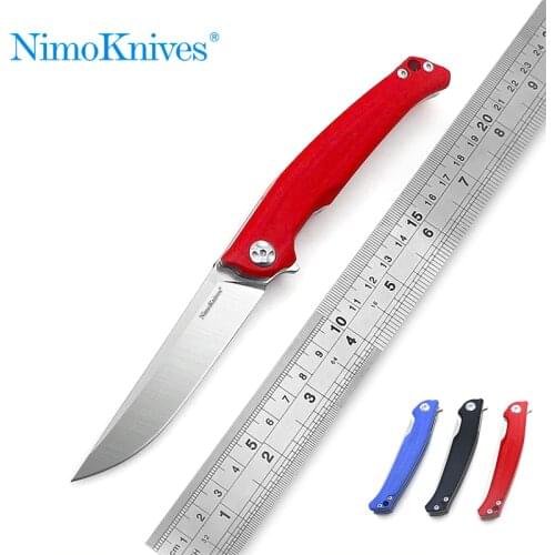 Nimoknives & Fat dragon original design Rune titanium alloy folding knife 9cr18mov edge outdoor multi-purpose camping knife DEC