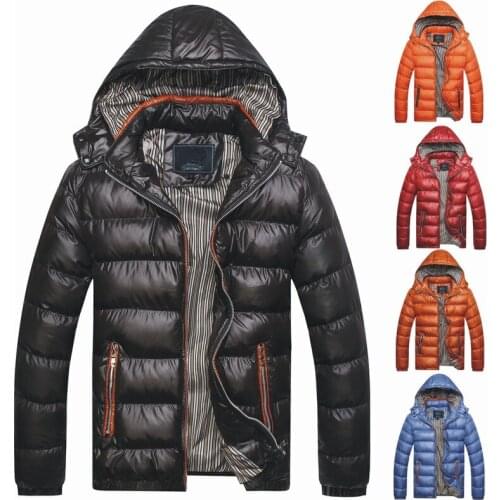 Solid Winter Parkas Mens Jacket Autumn Winter Hoodies Men Jacket Casual Warm Thick Cosy Coats Windbreaker Waterproof Male Parka