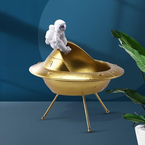 Nordic creative astronaut moon rabbit key snack storage tray modern minimalist office desk decoration ornaments and crafts