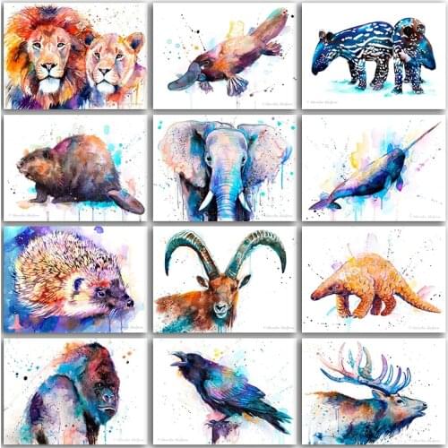 Full Square Diamond mosaic 5D DIY Diamond painting animals Cartoon lion Elephant art Full Round Diamond embroidery Cross stitch