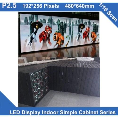 TEEHO P2.5 indoor simple Cabinet 480mm*640mm 1/16 1/32 scan video led screen fixed installation hopital hotel wedding church