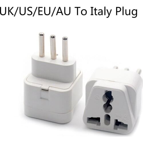 Universal UK/US/EU/AU To Italy Italian Travel Plug Converter Adapter Type L Plug Adaptor Convert