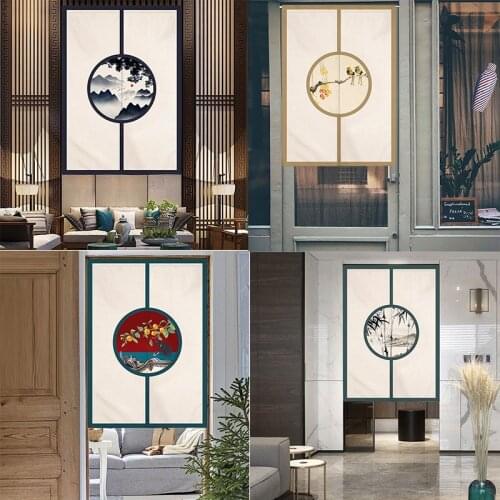 Bedroom Toilet Cloth Curtain Blackout Door Curtain Partition Half Panel Curtain Home Decoratioon